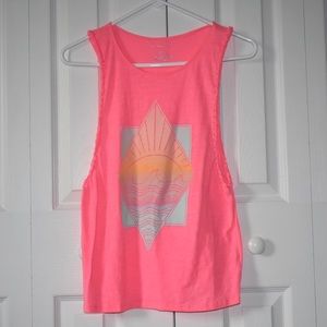 Bright Pink Sunrise Braided Strap Tank